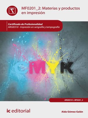 cover image of Materias y productos en impresión. ARGI0310
